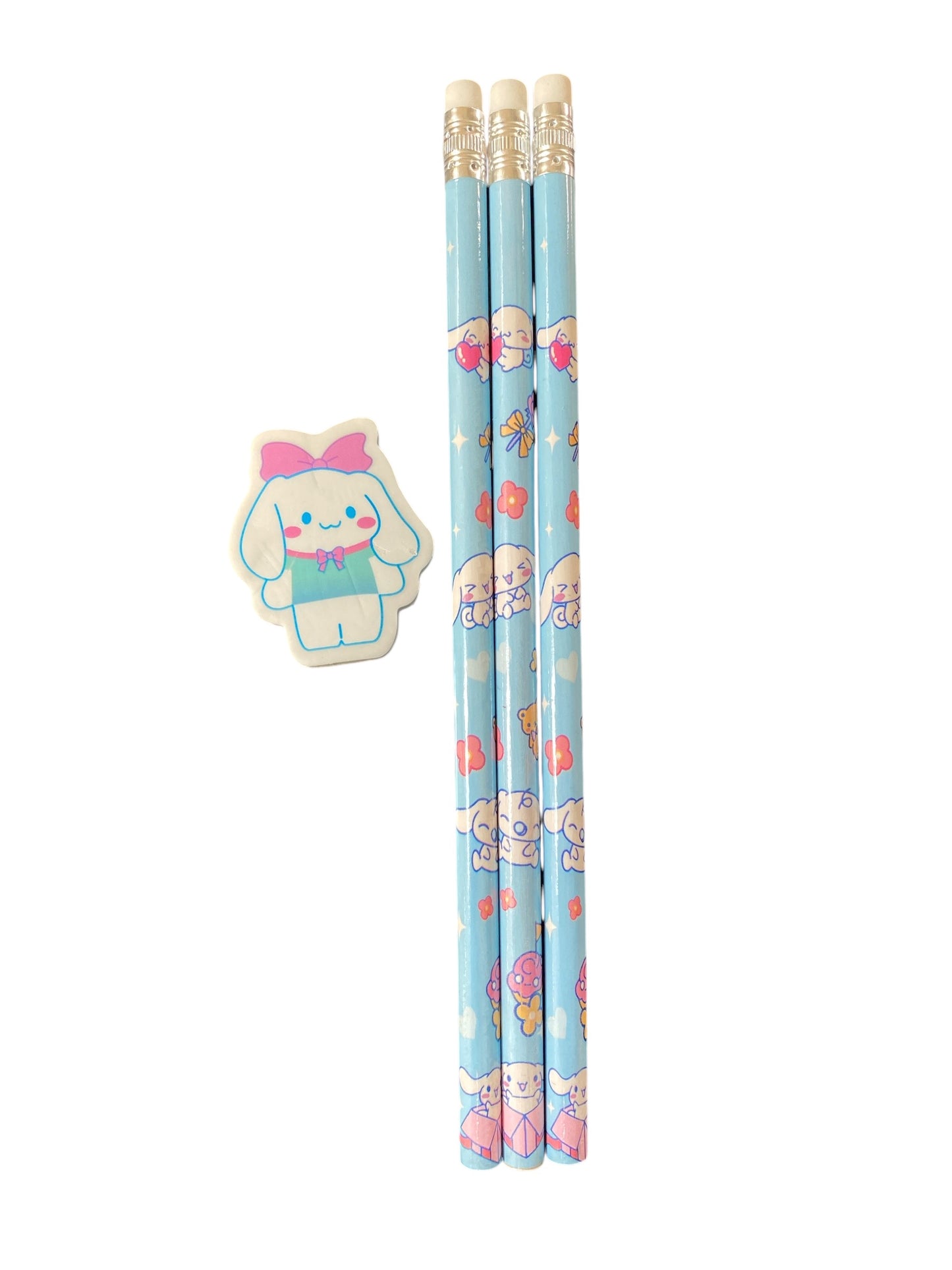 School Pencils and Cartoon eraser