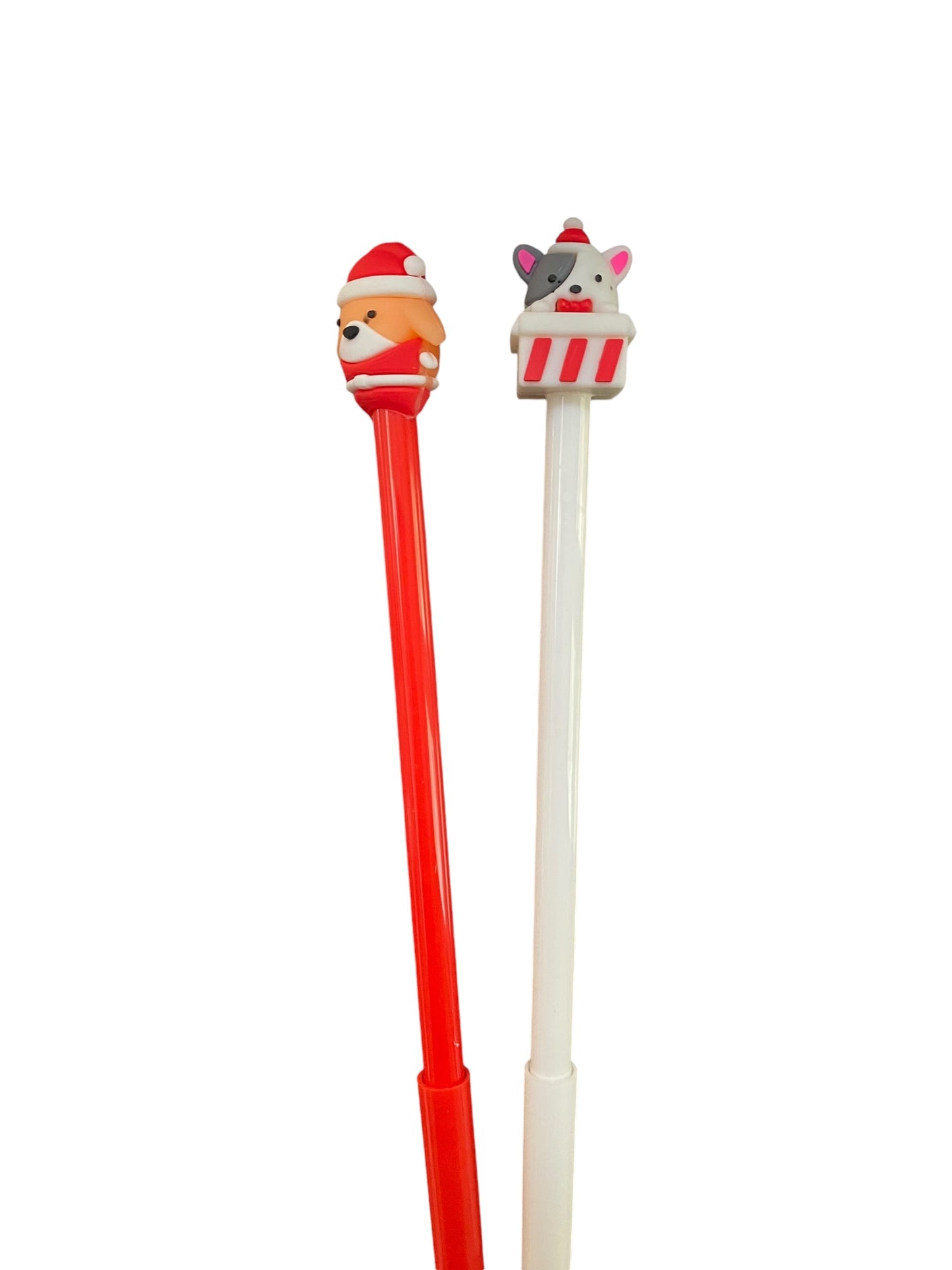 Christmas Gel Pens with fun xmas toppers