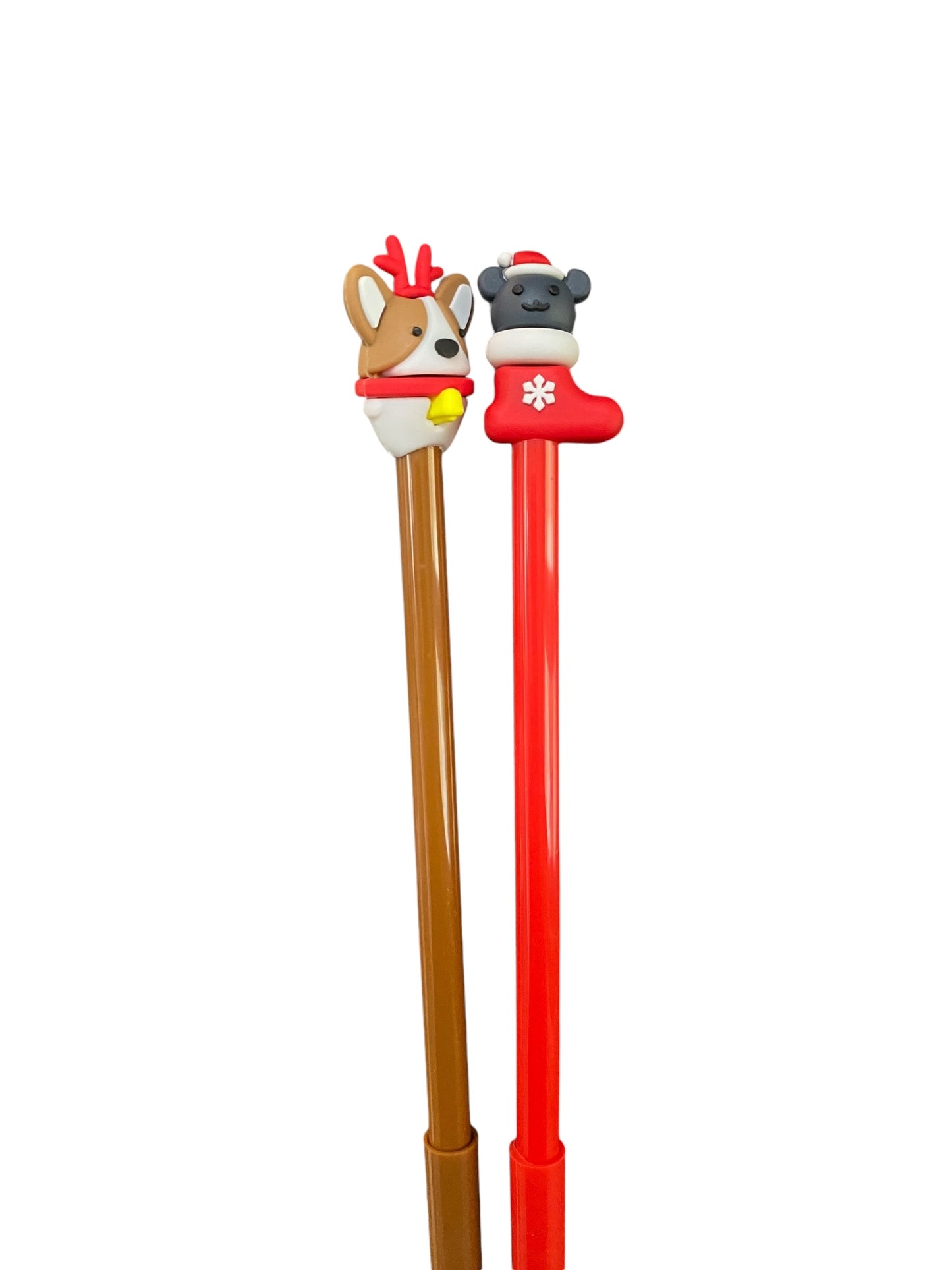 Christmas Gel Pens with fun xmas toppers