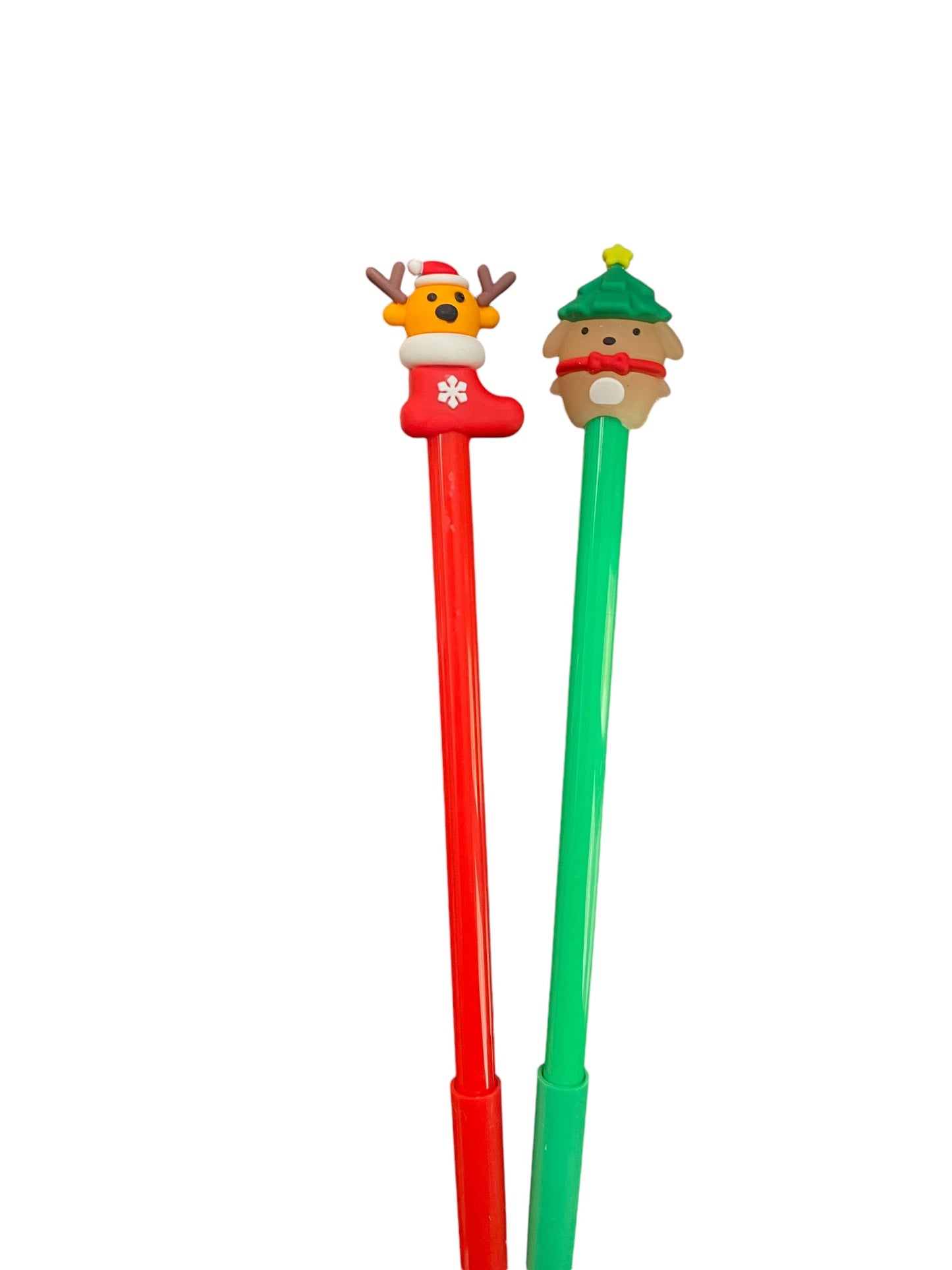Christmas Gel Pens with fun xmas toppers