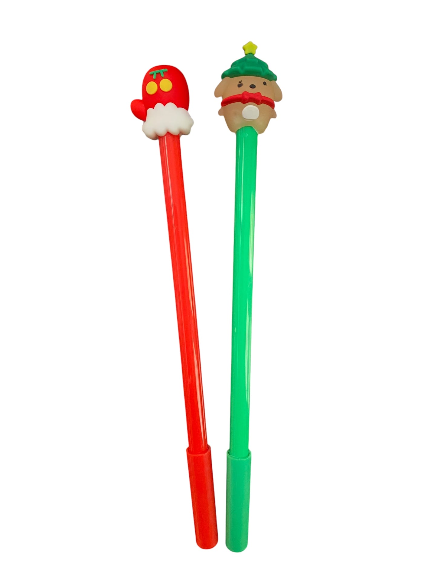 Christmas Gel Pens with fun xmas toppers