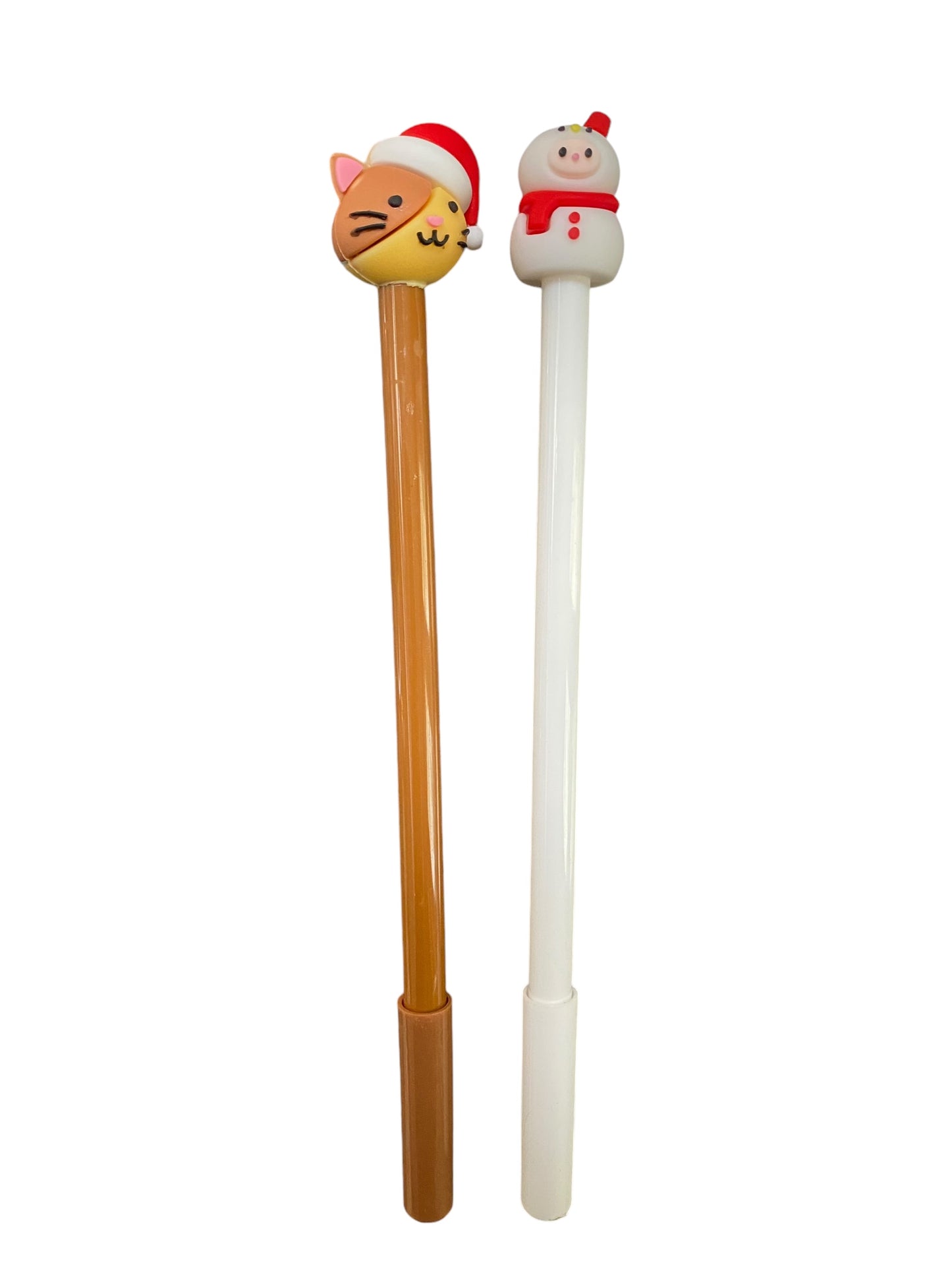 Christmas Gel Pens with fun xmas toppers