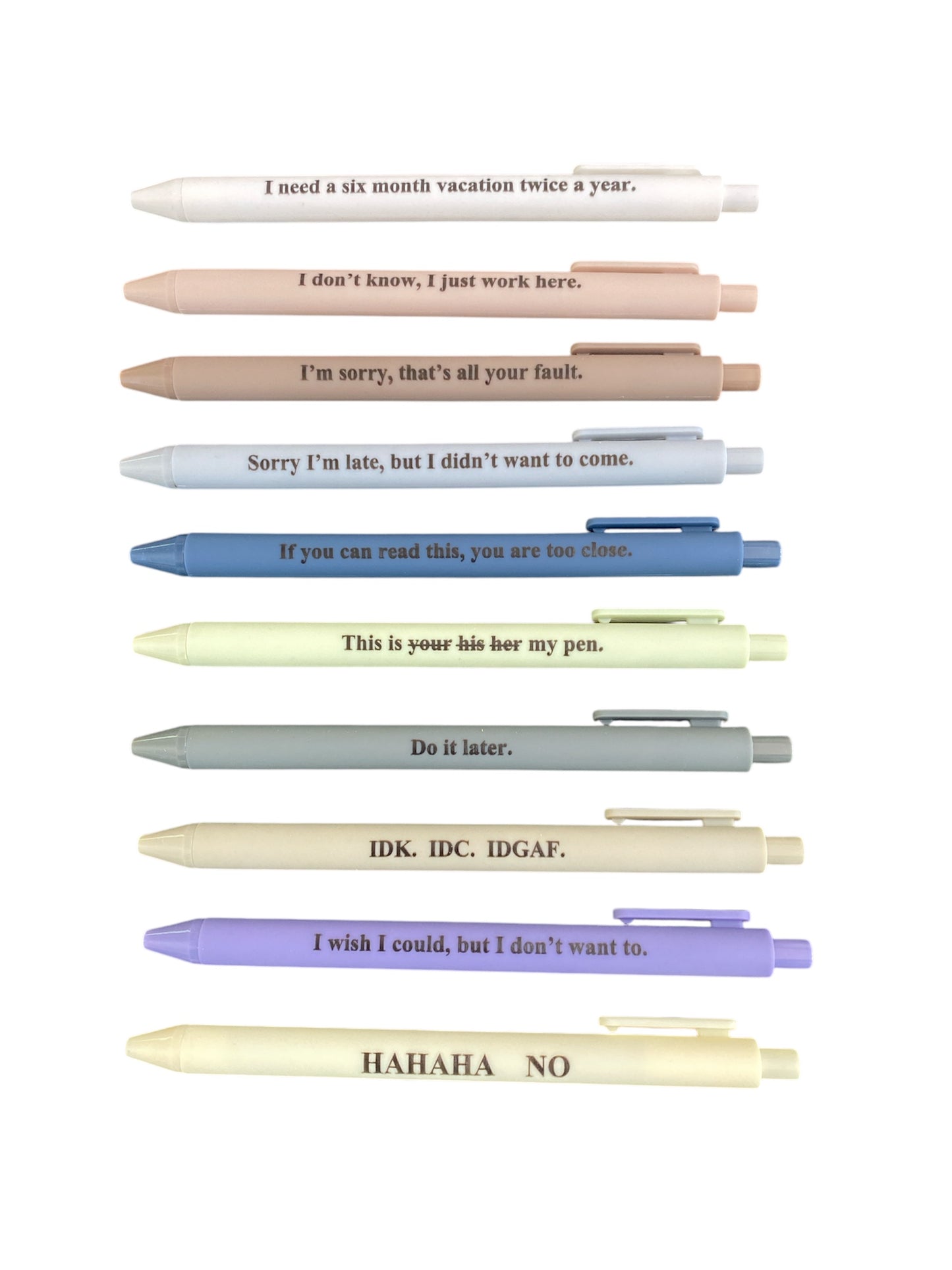 Funny & a little sarcastic - ballpoint pens