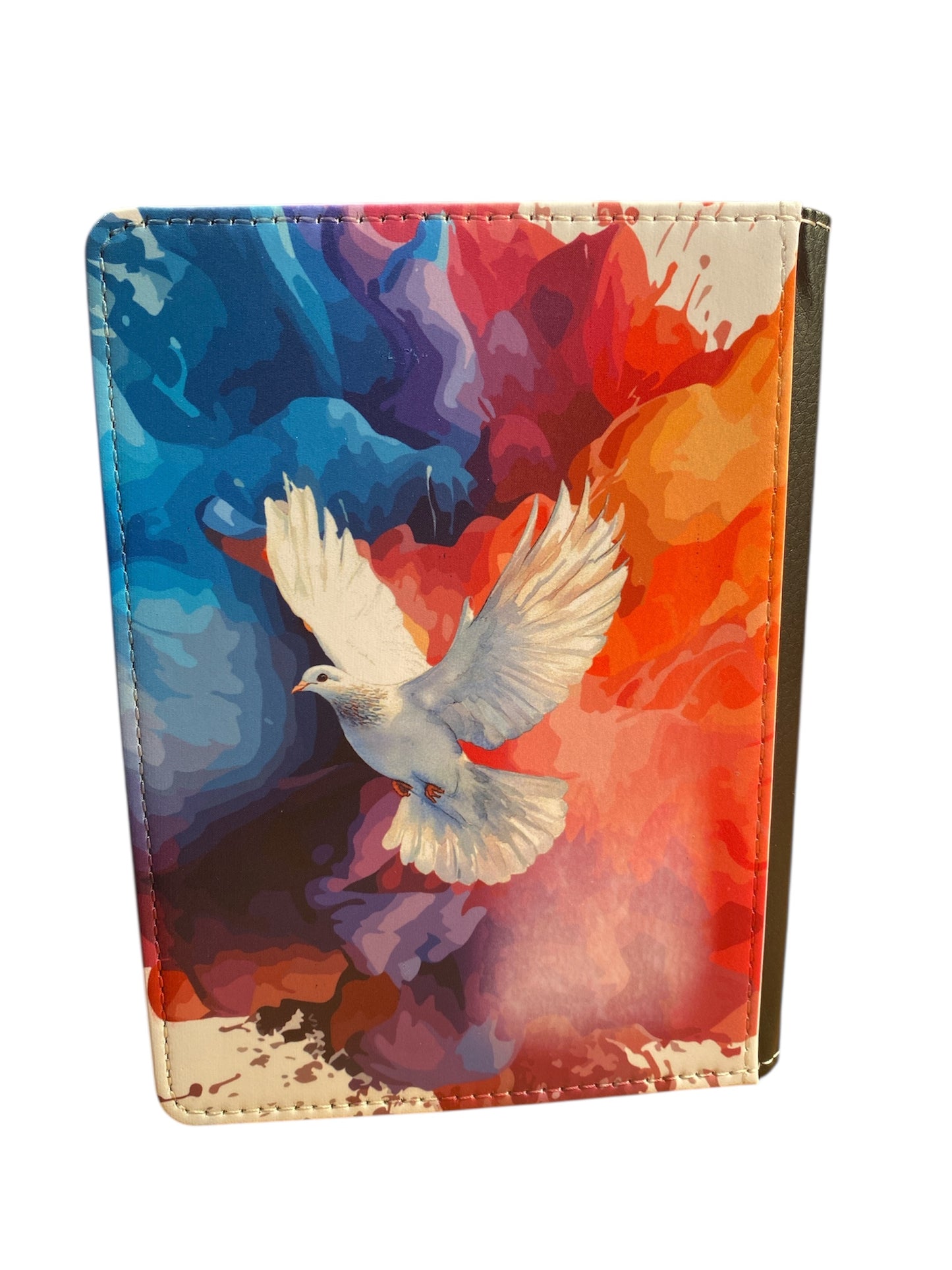White Dove- Reusable Notebook, bird, lined, feathers,