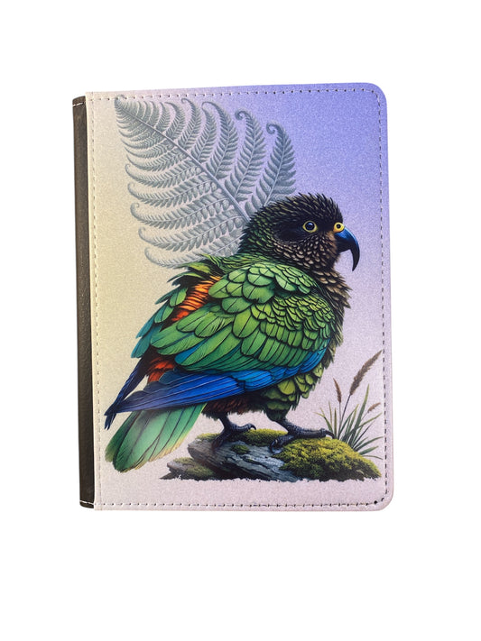 Kea - Reusable Notebook, NZ native bird, lined, feathers