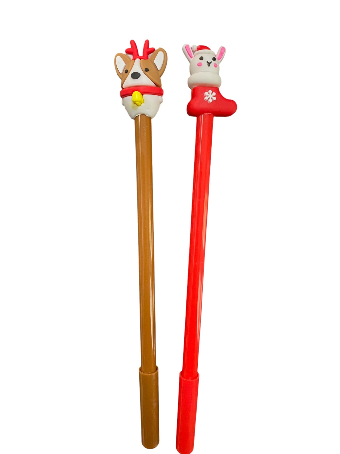 Christmas Gel Pens with fun xmas toppers