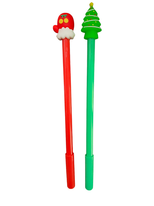 Christmas Gel Pens with fun xmas toppers