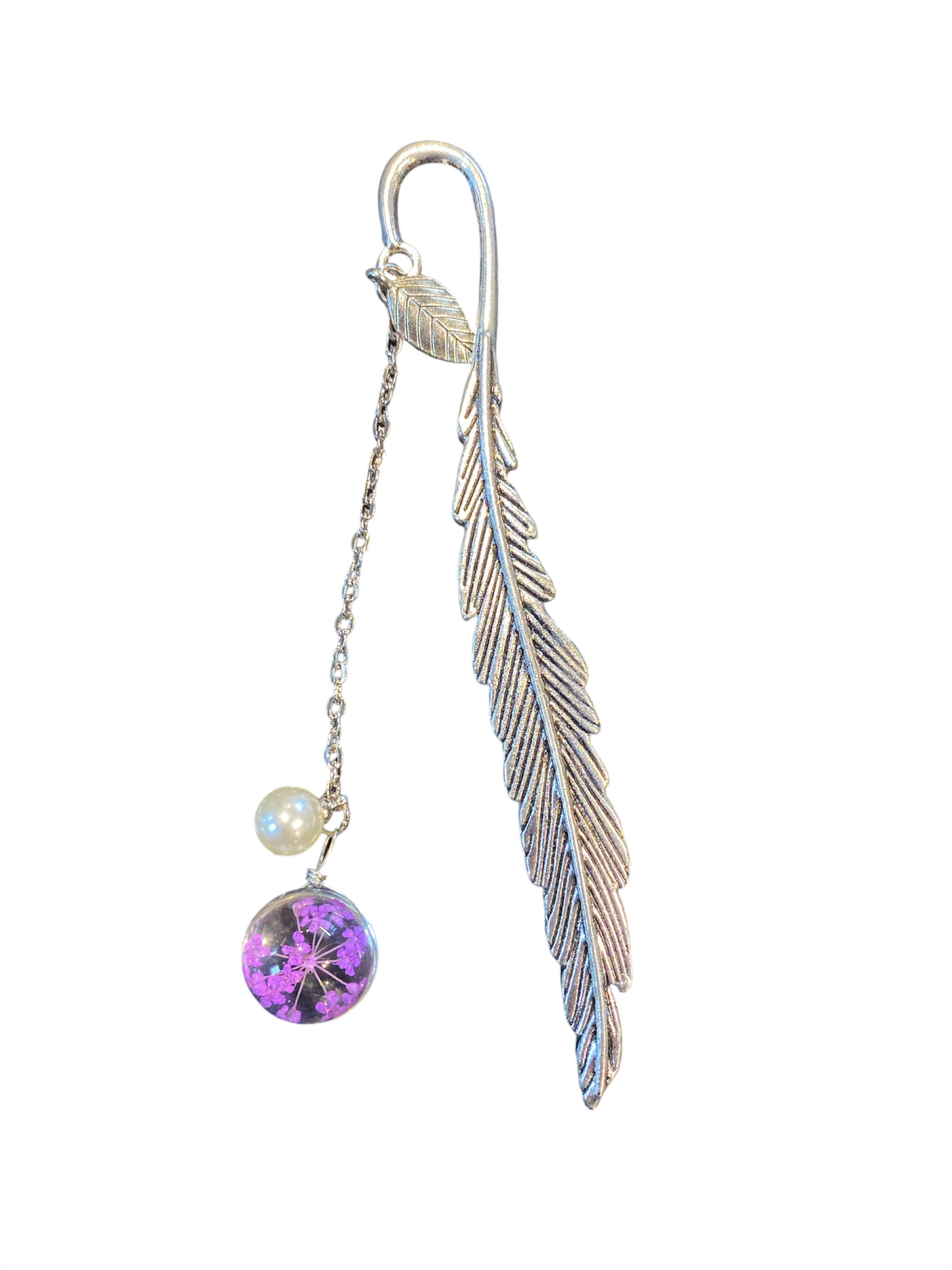 Glass dried flower Bookmark