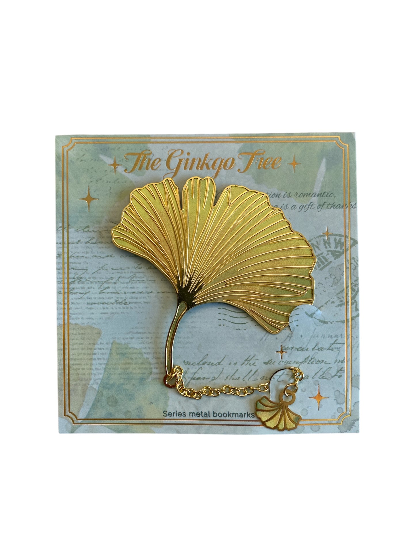 Vintage Leaves Metal Bookmark