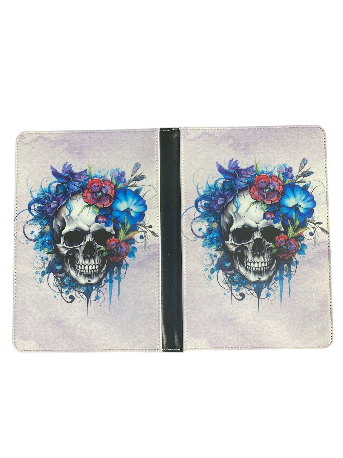 Skull in Blue Flowers