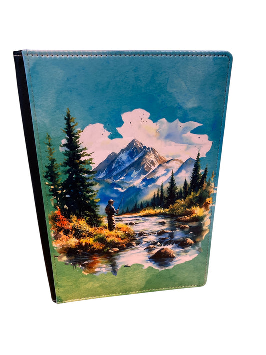 Fisherman's Dream - Reusable Notebook, Lake, Fishing, Mountains