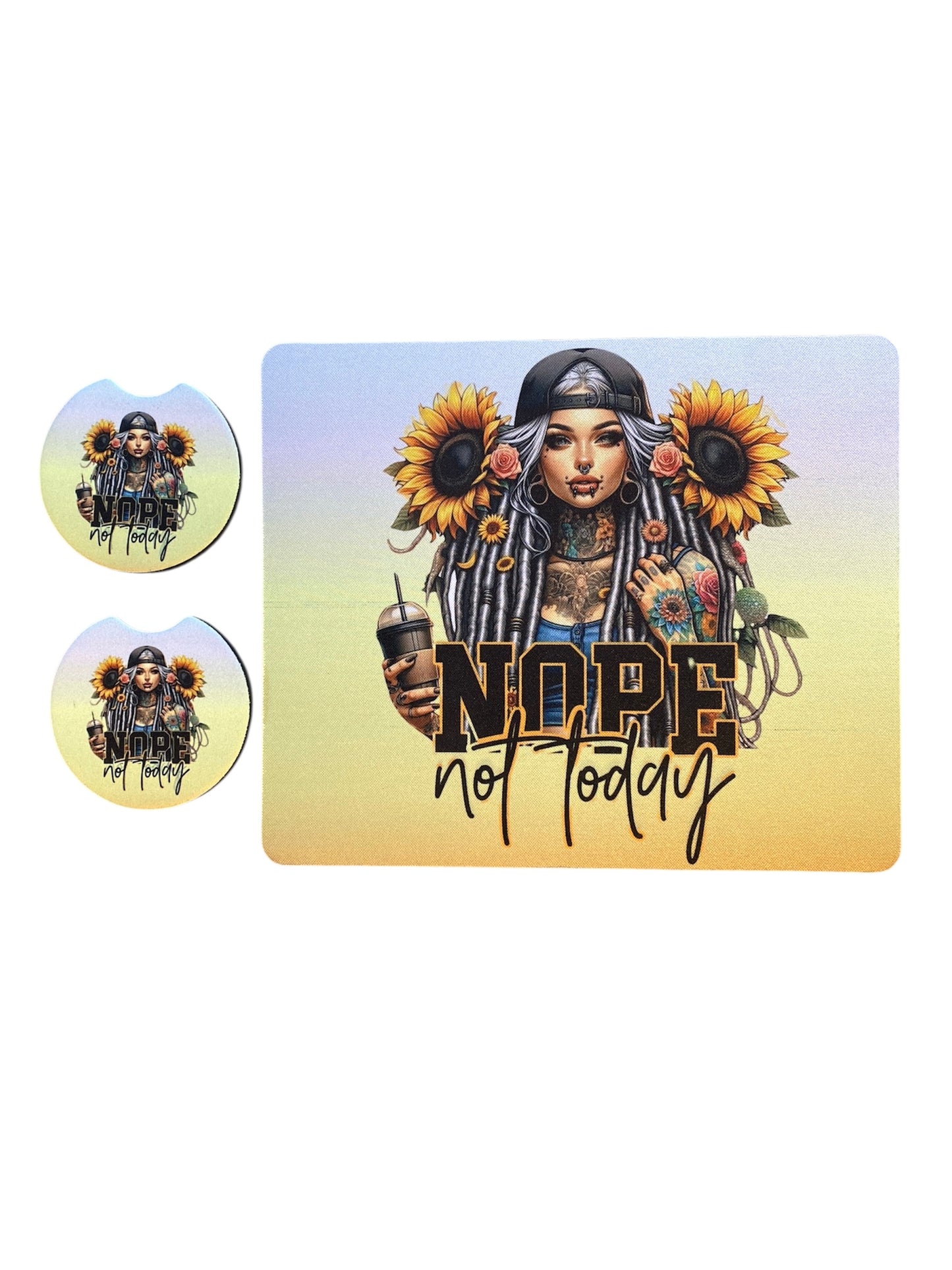 Mousepad & Car Coaster Bundle