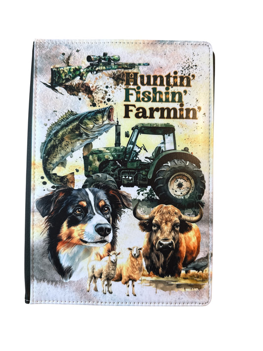 Hunting, Fishing, Farming - Reusable Notebook, Farmer, Country