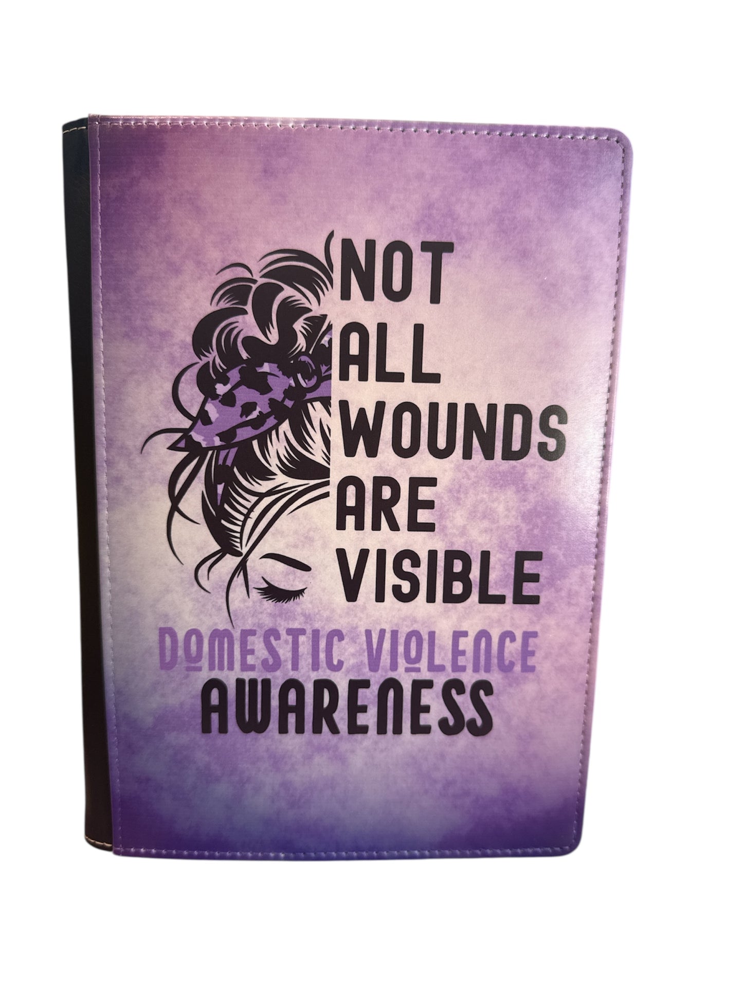 Domestic Violence Awareness - Reusable Notebook, Purple Ribbon