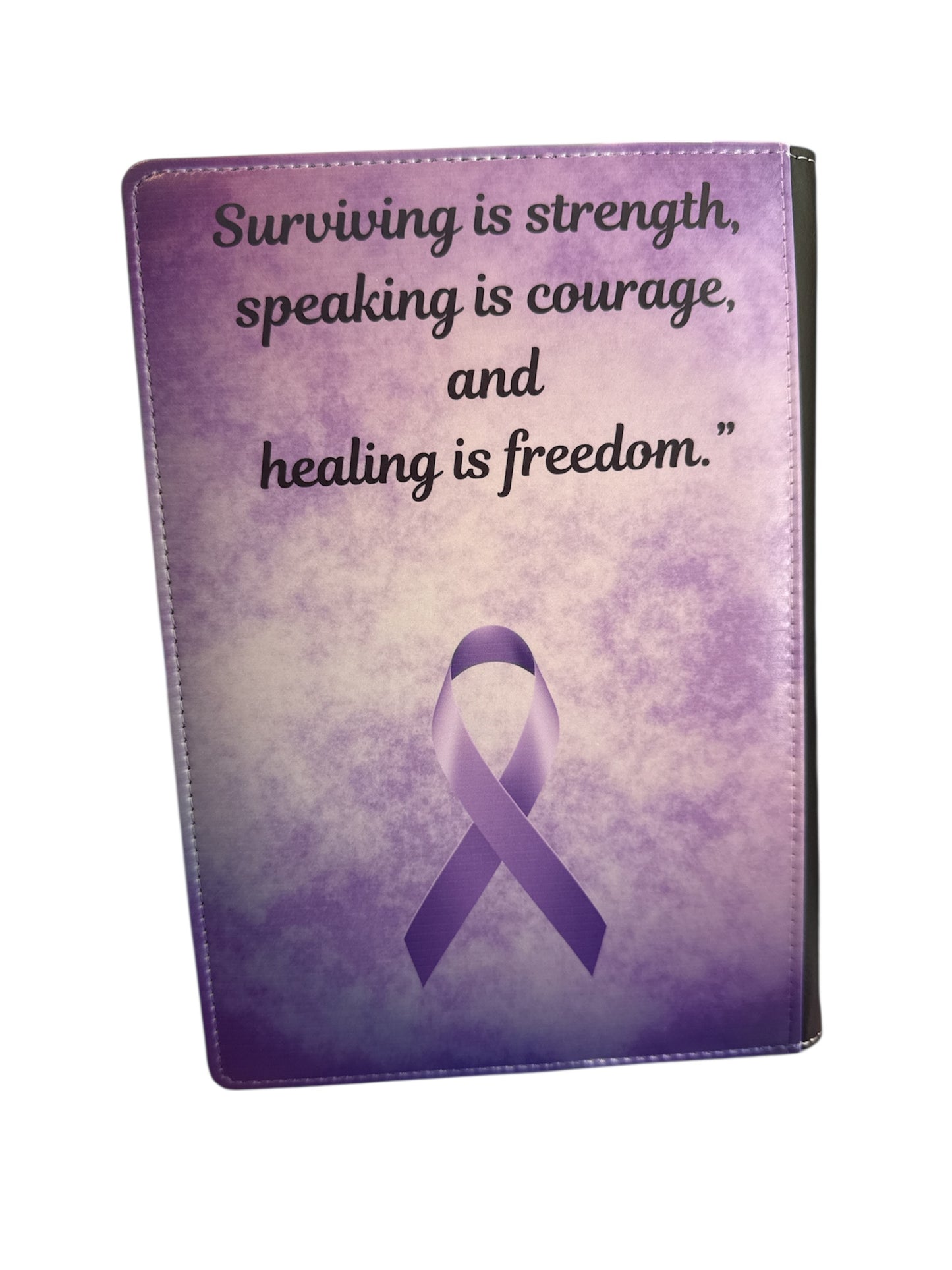 Domestic Violence Awareness - Reusable Notebook, Purple Ribbon