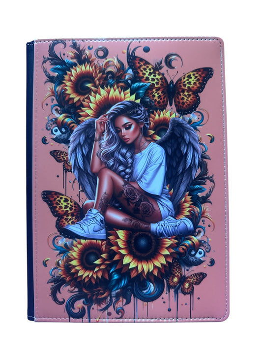 Tattoo Girl With Angel Wings - Reusable Notebook - SG Exclusive Design