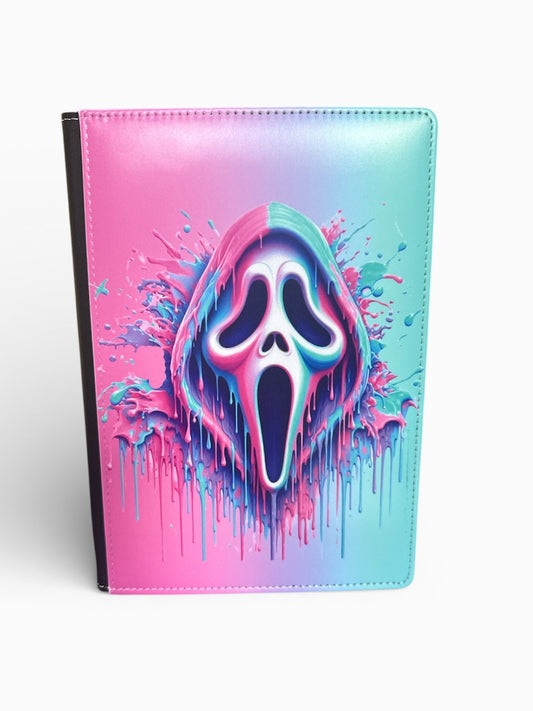 Ghost Face, Pink & Blue - Reusable Notebook