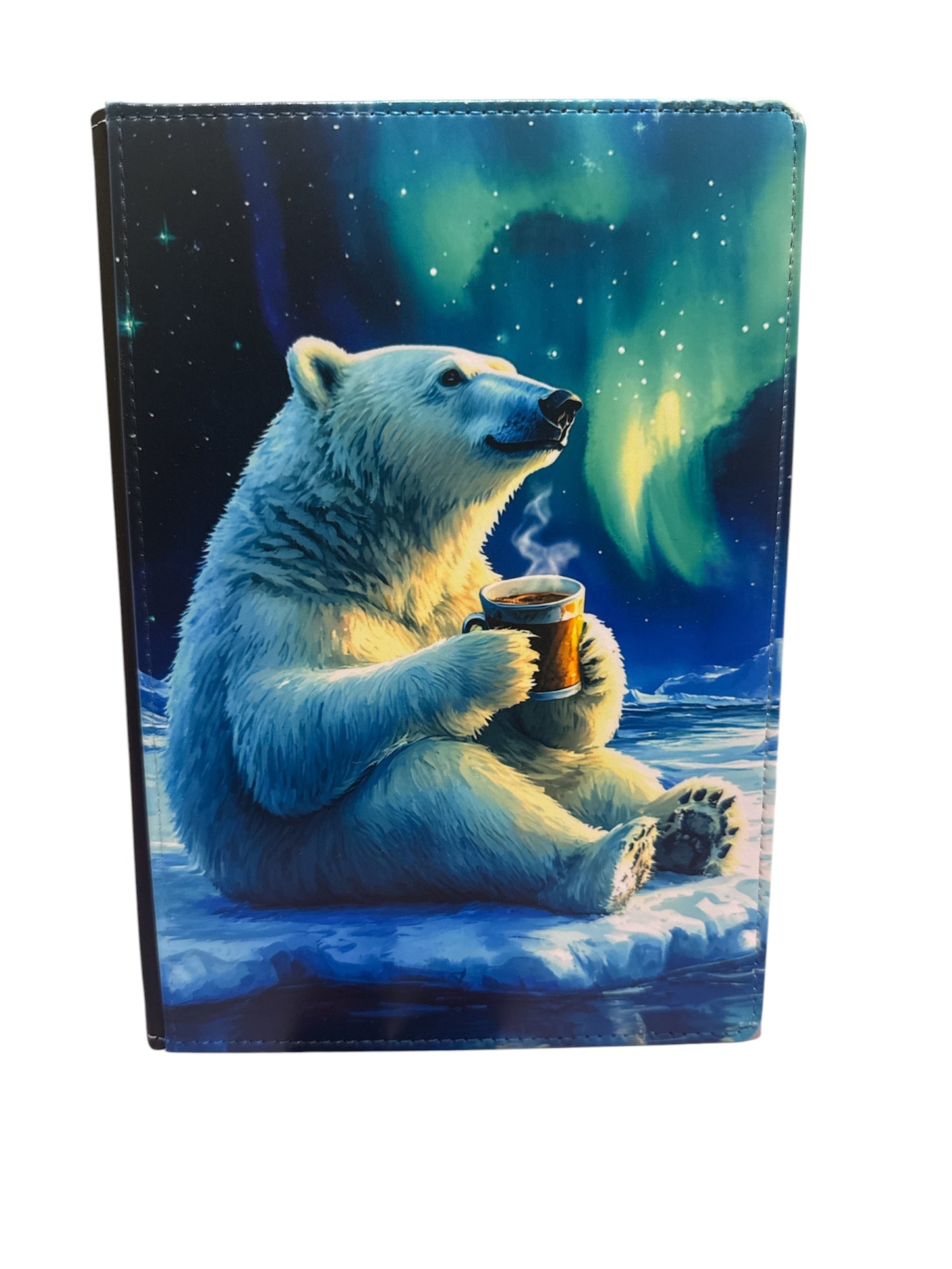 Polar Bear - Reusable Notebook, Animal, Southern Lights