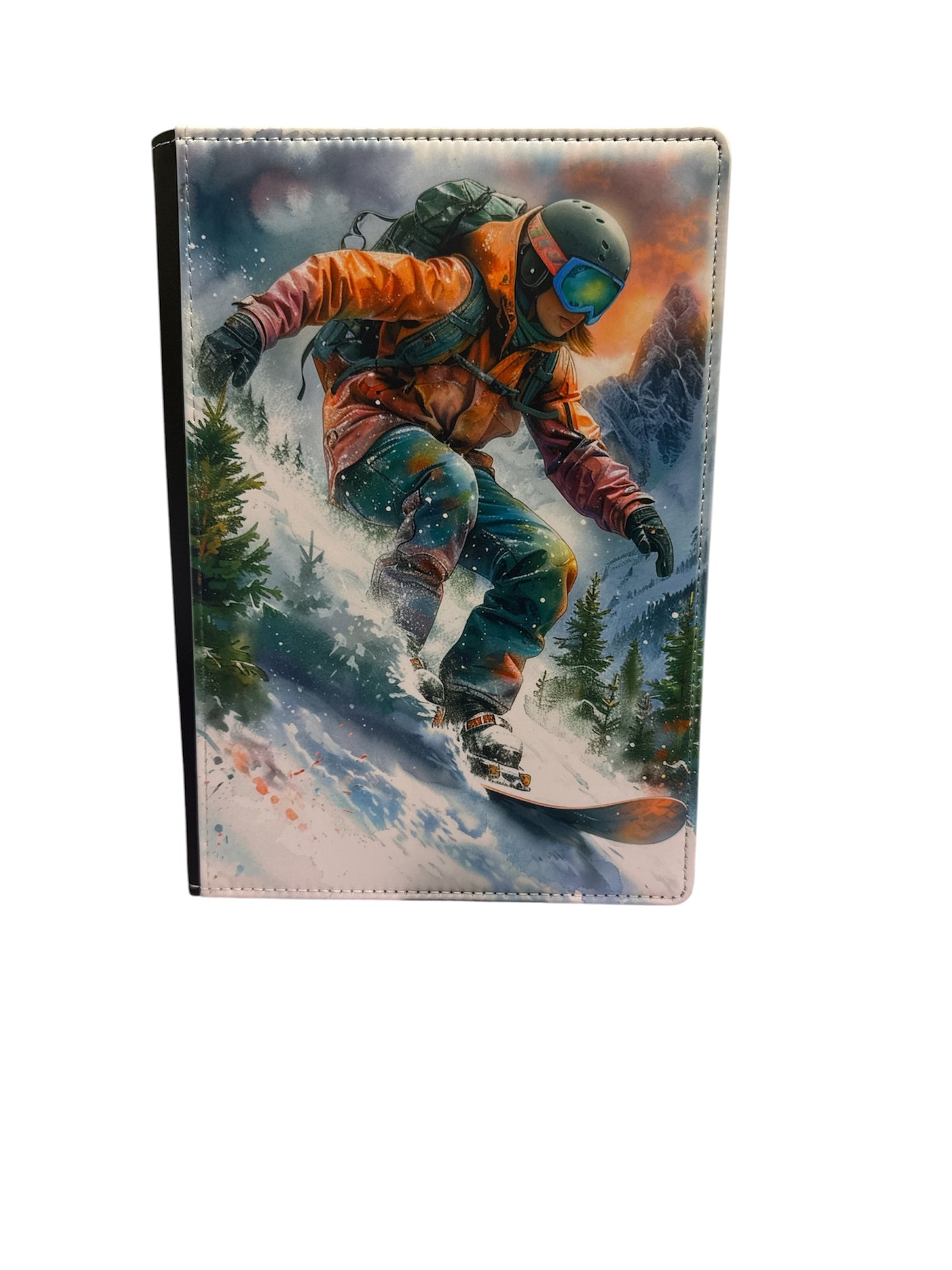 Snow Boarder - Reusable Notebook, Snow, Winter