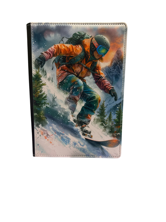 Snow Boarder - Reusable Notebook, Snow, Winter